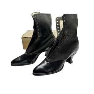 Edwardian Lace-Up Boots with Original Box - Antique
